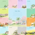 thumbnail image 6 of Notepads with Cozy Garden Note Cards (3.54×3.54 Inches),100-Pack with105 Various Emoticon Stickers,Adorable Elegant Vintage Sticky Notes for Office&Planning,Cute Notepads for Letters&Plans, 6 of 12