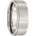 thumbnail image 1 of JbSP- Stainless Steel Ridged Edge 8mm Brushed and Polished Band, 1 of 6