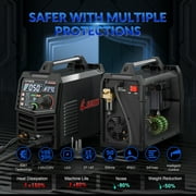 GZ GUOZHI 50A LED Plasma Cutter,110V/220V,IGBT Inverter,Digital Display,Front Pressure Gauge,Pre/Post Flow,2T/4T Mode,1/4 NPT,1/2Clean Cut