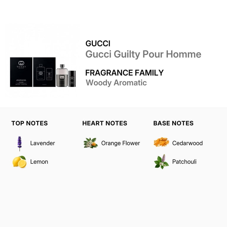 Gucci Guilty Men 2-Pc Gift Set 3oz EDT Spray and Deodorant Stick