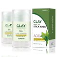 thumbnail image 1 of 2pcs Green Tea Mask Stick For Face, Natural Green Tea Mask, Deep Pore Cleansing, Oil Control Face Mask, Blackhead Remover, 1 of 5