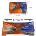 thumbnail image 5 of PHOGARY 4 Pack Wide Boho Headbands for Women Fashion Knotted Headband Yoga Workout Hair Accessories African Head Wrap Blue Tie Dye, 5 of 7
