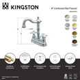 thumbnail image 4 of Kingston Brass KB1496PX Heritage Two-Handle 2-Hole Deck Mount Bar Faucet in Polished Nickel, 4 of 5