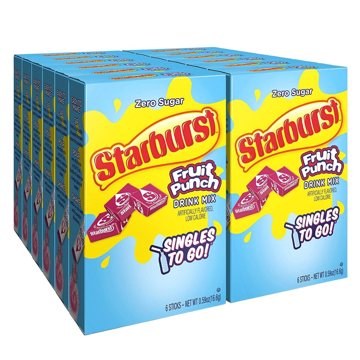 Starburst Singles To Go, Fruit Punch Flavor, SugarFree Powdered Drink