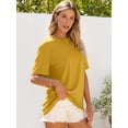 thumbnail image 5 of ANRABESS Womens Oversized T Shirts for Women Short Sleeve Summer Tops Crew Neck Loose Fit Casual Basic Tees Shirts Trendy Fashion Clothes Ginger X-Large, 5 of 10