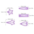 thumbnail image 2 of 15 pinzas para el pelo con broches adorables, horquillas de metal (estrella de cinco puntas, corazón, lágrima, rectángulo, estrella de cuatro puntas), 2 of 7