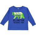 thumbnail image 3 of Inktastic Yellowstone National Park Mountains and Bear Shape Boys or Girls Long Sleeve Toddler T-Shirt, 3 of 5