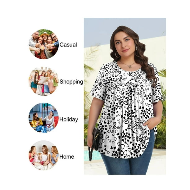 Plus Size Katoenen Blouse Voor Dames