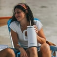 thumbnail image 6 of RTIC 64 oz Ceramic Lined Insulated Road Trip Tumbler, Leak-Resistant Lid, White Glitter, 6 of 8