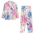 thumbnail image 5 of Garronmavis Tie Dye Pajama Set Womens Loungewear Sleepwear Button Down Soft Comfy Nightwear PJs Set Casual Stylish Lounge Sets with Pockets, 5 of 7