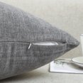 thumbnail image 5 of Jepeak Pack of 2 Chenille Throw Pillow Covers Cushion Cases, Decorative Cozy Concise Square Pillow Covers for Sofa Couch Bed, Gray 16x16 Inch, 5 of 8