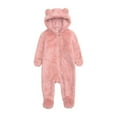 thumbnail image 3 of Elainilye Fashion Unisex Baby Clothes Newborn Boys Girls Plush Cute Bear Ears Winter Thick Warm Jumpsuit Romper, Sizes 9-12 Months, 3 of 9