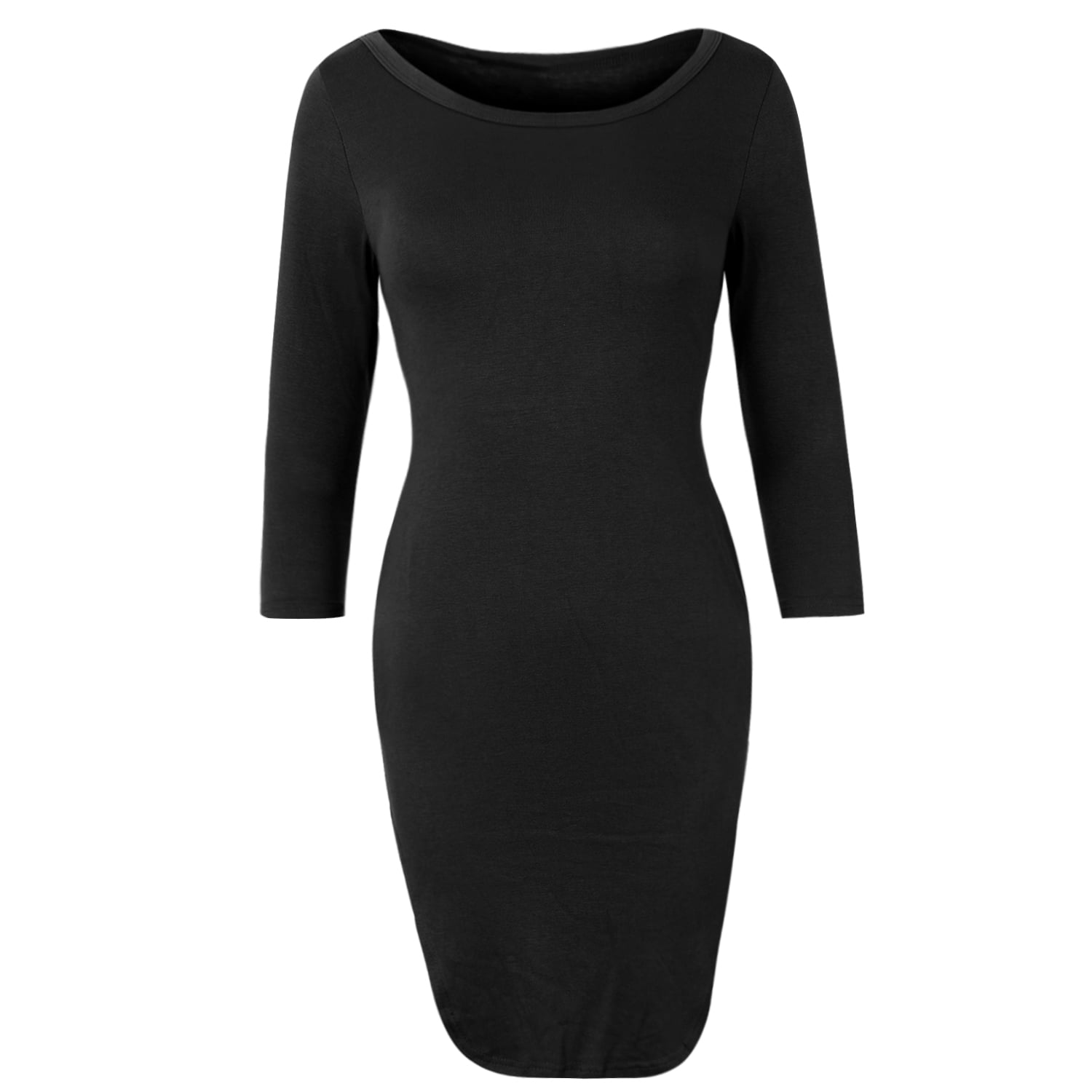 mid thigh black dress