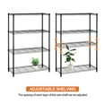 thumbnail image 4 of NiamVelo  4 Tier Wire Shelving Unit Heavy Duty Metal Shelf  Adjustable Storage Shelves  for Kitchen, Garage, Pantry ,Office, Bedroom, 1000 lbs, Black, 4 of 11