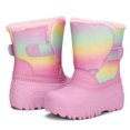 thumbnail image 3 of Kushyshoo Girls Snow Boots with Faux Fur Lining Pink Rainbow Warm Winter Shoes for Kids Size 13, 3 of 8
