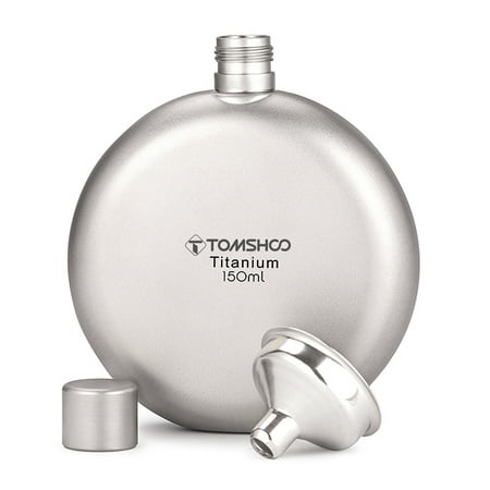 

150ml Leakproof Titanium Flask Whisky Flask for Outdoor Camping Backpacking Travel Picnic