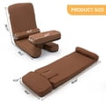 thumbnail image 5 of Convertible Sleeper Sofa Chair, Adjustable Single Sofa Couch with Table Pillow, Multifunctional Folding Chair Bed for Living Rooms, Small Apartment and Studios, Brown, 5 of 9
