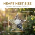 thumbnail image 5 of Garloy Handmade Fiber Bird Nesting Star,Refillable Birds Haven 1 Heart Shape Hummingbird Nesting,Bird Nesting Material Holder,Winter Fowl Gifts Animal Hummingbirds Lovers Home Garden Yard,1 Set,7.8", 5 of 9