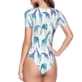 thumbnail image 4 of Naloa Cool Giraffe Women's Short-Sleeved Onesie, One-Piece Swimsuit for Parties, dates, clubs - X-Large, 4 of 9