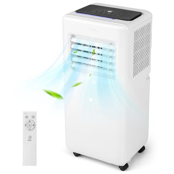 RUIE 10000 BTU Portable Air Conditioner for Room up to 350 Sq.Ft, 3-Mode AC Unit with Dehumidifier LED Display Remote and Window Kit, White