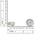 thumbnail image 6 of Gem Stone King 925 Silver and 10K Yellow Gold Green Peridot and Sky Blue Aquamarine and Lab Grown Diamond Engagement Ring for Women | 1.00 Cttw | Round 4MM | August Birthstone | Size 8, 6 of 6