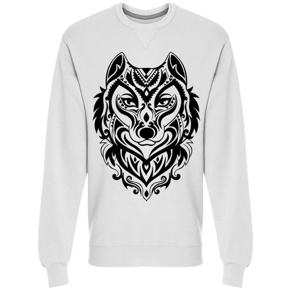 Tribal Style Wolf Totem Sweatshirt Men -Image by Shutterstock, Male 3X-Large