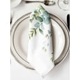 thumbnail image 2 of Hokiten Kitchen Dinner Napkins Set of 6 Eucalyptus Green Cloth Napkins Reusable Washable Table Napkins for Weddings Cocktail Parties Holiday Table Decor 20x20 Inch, 2 of 8