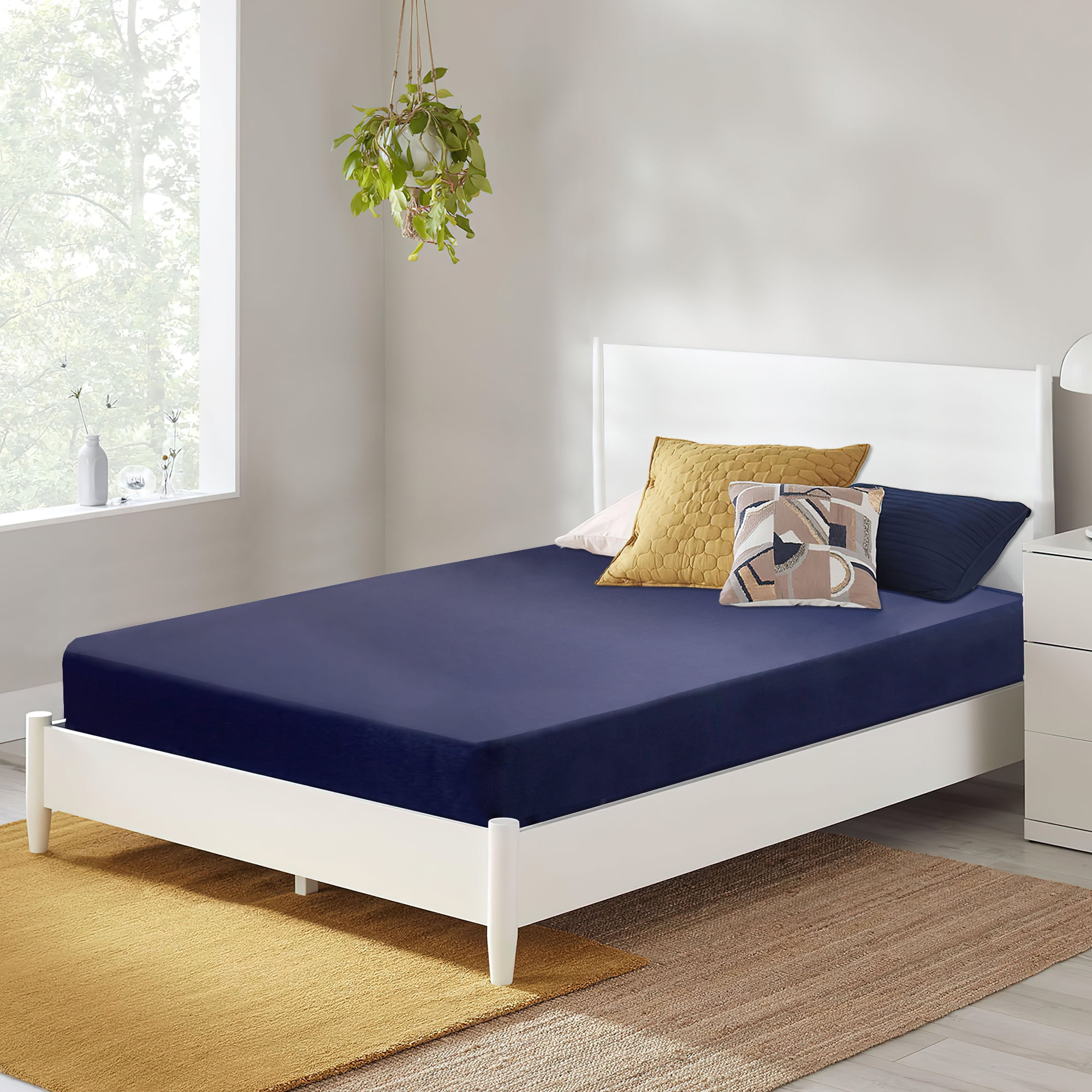Continental Sleep, 6" Medium Firm Water-Resistance Foam Vinyl Mattress, Easy to Clean, Comfortable & Noise Free, Twin, Blue