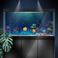 thumbnail image 3 of Aquarium Background Stickers  - Cartoon Underwater Coral,  Bubbles - Fish Tank Reptile Terrarium Decor Poster, 3 of 6