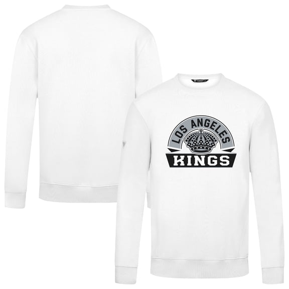 Men's Levelwear White Los Angeles Kings Zane Banner Arch Pullover Sweatshirt