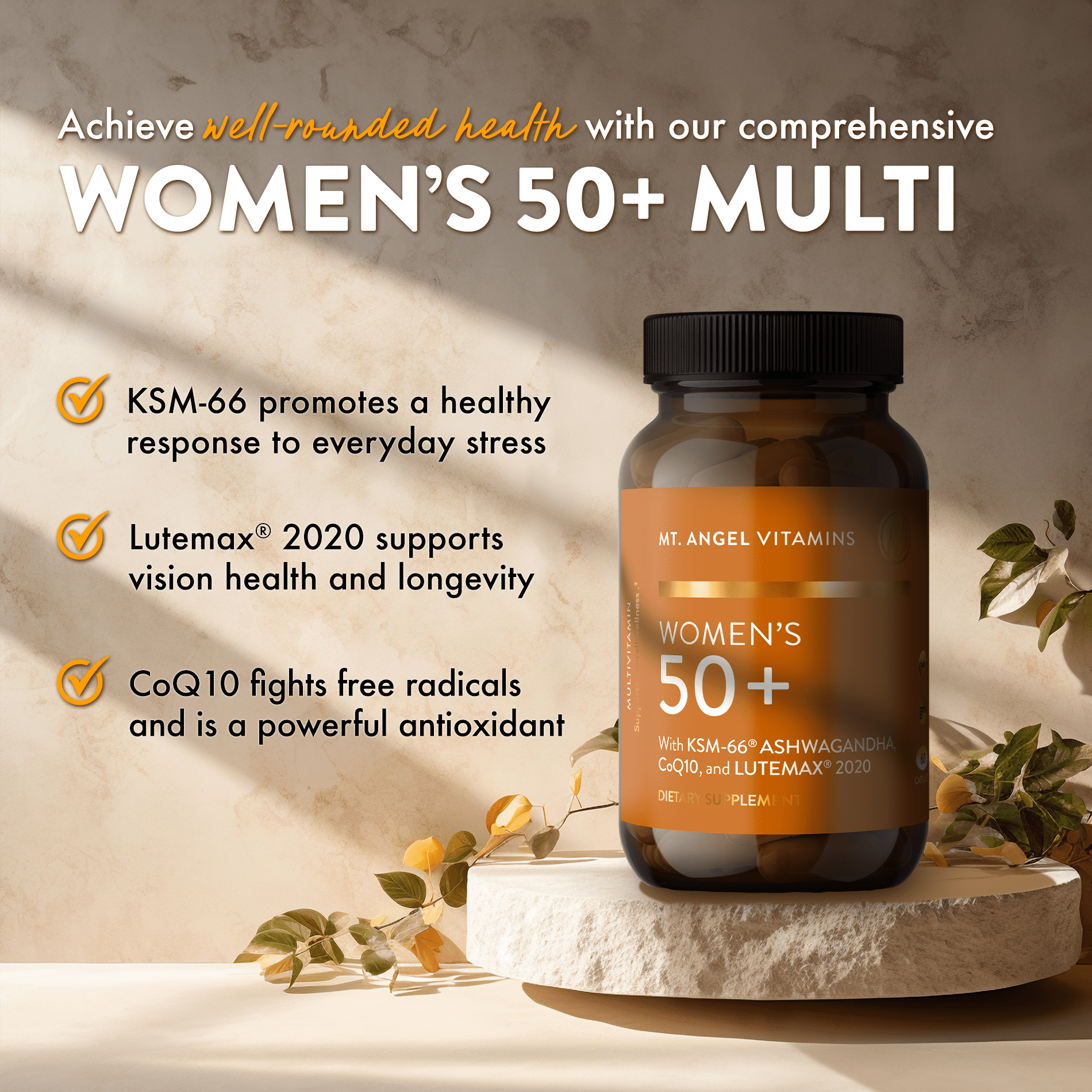 Mt. Angel Vitamins - Women's 50+ Multivitamin - 60 Capsules