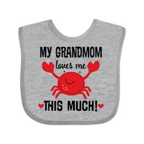 Inktastic Grandmom Loves Me Grandchild Boys or Girls Baby Bib