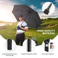 thumbnail image 3 of Paraguas de golf Gonex extra grande, 173 cm, apertura automática, negro, 3 of 8