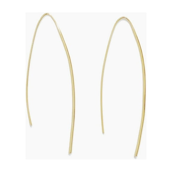 sanctuaire Thin Threaded Bar Earrings Gold