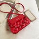 thumbnail image 5 of Sywqhk Bolso De Hombro De Cuero Con Entramado Retro Bolsos De Cadena De Color Puro Para Mujer (Rojo) Sywqhk Para estrenar, 5 of 6
