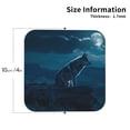 thumbnail image 3 of Fuzoiu Lonely Night Wolf Print Leather Coasters Set,Drink Coasters Set of 6,for Tabletop Protection, Durable PVC Coasters,Home Décor and Housewarming Gift,Square, 3 of 7