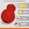 thumbnail image 4 of Nylabone Strong Chew Rubber Stuffable Cone Dog Treat Toy Bacon Red Large (1 Count), 4 of 14