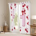thumbnail image 4 of Feelyou Princess Monogrammed H Black Out Curtains, Fashion Ribbon Cherry Curtains Pack of 2 (42x63 Each), Teens Kids Girls Women Bedroom Curtains, Blackout Curtains Bedroom Decor, 4 of 7