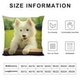 thumbnail image 6 of COMIO Decorative Throw Pillow Case Gray Dog Cute Siberian Husky Puppy Playing Park Animals Wildlife Green White Happy Nature Little Cushion Cover Pillowcase for Lumbar Home Decor 2pc, 6 of 6