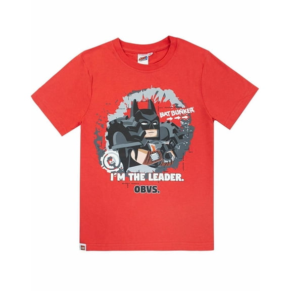 LEGO Lego Batman Boys Red Short Sleeved T-Shirt | 8 Years | Made by Vanilla Underground