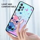 thumbnail image 5 of Disney Stitch Angel Love para Samsung, funda negra para teléfono Samsung A53, A52, A33, A32, A51, A71, A21S, A13, A73, A50, A22, A23, A03, A72, A54, A12, 5G, 5 of 5