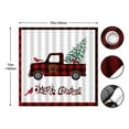 thumbnail image 4 of Christmas Truck Shower Curtain Red Black Buffalo Check Plaid Car Xmas Pine Tree Rustic Farmhouse Winter Holiday Decor 72x72in, 4 of 7