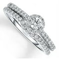 thumbnail image 3 of Halo 1 Carat Round Halo Diamond Wedding Ring Set in White Gold, 3 of 3