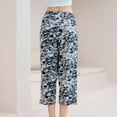 thumbnail image 2 of SWSMCLT Women's Summer Pajama Capri Pants Pj Bottoms Sleeping Thin Sleepwear Soft Printed Mid Rise Comfy Stretch Style5 X-Large, 2 of 4