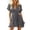 Gray, variant on Women's V-Neck Ruffle Sleeve Smocked Waist A-Line Casual Mini Dresses for Women Beach & Vacation Wear