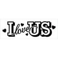 thumbnail image 2 of I Love Us Vinyl Wall Decal Letters with Heart Design, for the Master Bedroom, Black, 36x11-Inch, 2 of 4