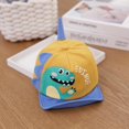 thumbnail image 3 of Kids Baseball Hat Toddler Boy Girl Sun Protection Hat Cotton Hats, Cartoon Dinosaur Sun Hat for Baby Girls Boys Children 6-24 Months, 3 of 5