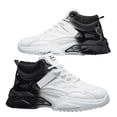 thumbnail image 2 of AUDeals Men's Gradient Sneakers, High Top Athletic Shoes with Mesh Breathable Comfort for Walking and Running (Black, 8), 2 of 4