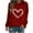 Red, variant on yoeyez Valentines Day Sweatshirt for Women Love Heart Graphic Tees Long Sleeve Raglans Baseball T Shirt Tops Cute Valentines Day Gifts Women Wine M