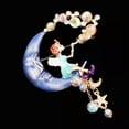 thumbnail image 2 of QQTDFG Enamel Crystal Moon Cute Angel Blow Bubbles Brooch Pin Jewelry -Blue, 2 of 4
